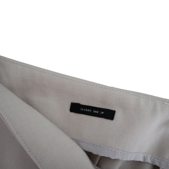 Talbots Womens Classic Side Zip Pants Size 10 Slim Fit Cream Tailored Crease - Picture 7 of 12